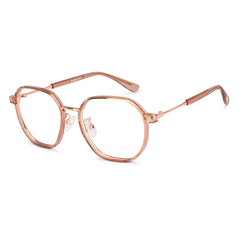 Lenskart Air Rose Gold Full Rim Geometric left side
