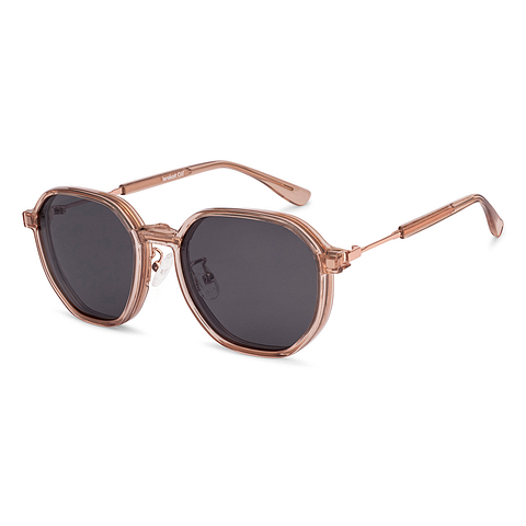 Lenskart Air Rose Gold Full Rim Geometric right side