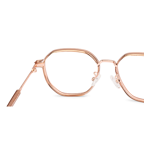 Lenskart Air Rose Gold Full Rim Geometric left side