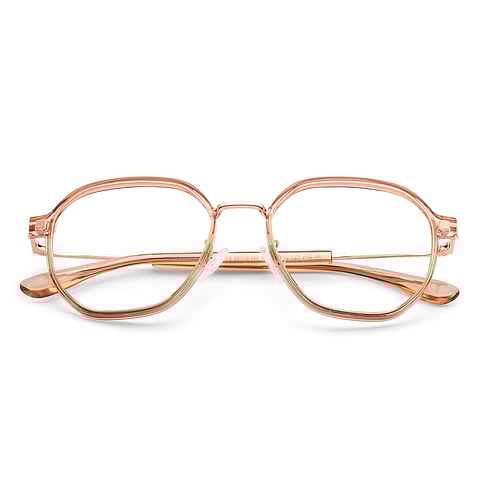 Lenskart Air Rose Gold Full Rim Geometric right side