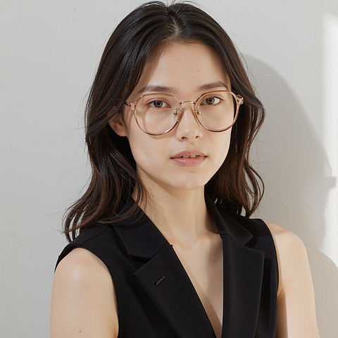 Lenskart Air Rose Gold Full Rim Round right side
