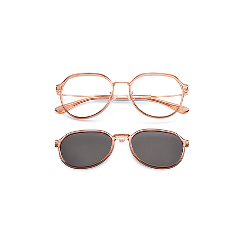 Lenskart Air Rose Gold Full Rim Round left side