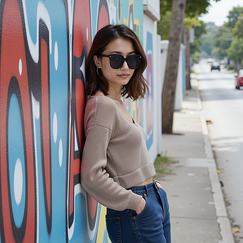 Lenskart Air Light Brown Full Rim Square right side