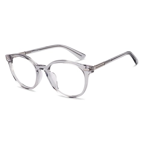 Lenskart STUDIO Light Grey Full Rim Round left side