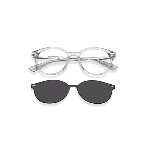 Lenskart STUDIO Light Grey Full Rim Round left side