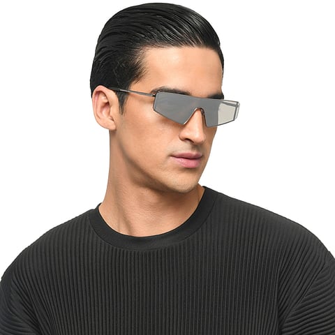 Lenskart Studio Online Mid Gunmetal Full Rim Geometric right side
