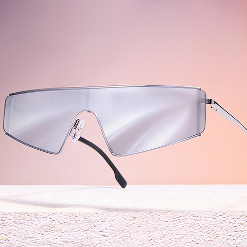 Lenskart Studio Online Mid Gunmetal Full Rim Geometric left side