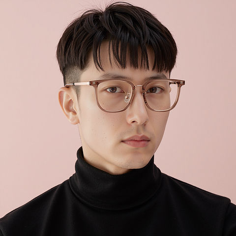 Lenskart Air Rose Gold Full Rim Square right side