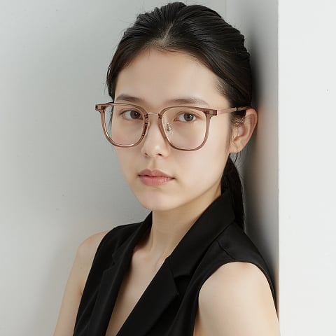 Lenskart Air Rose Gold Full Rim Square right side