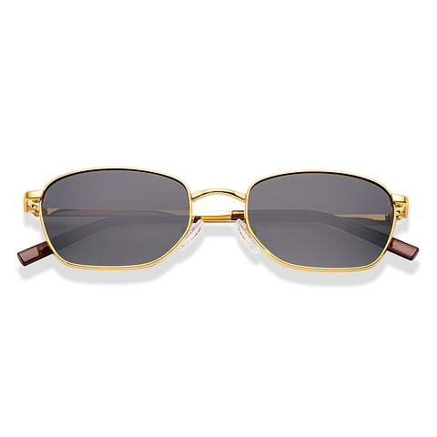 Lenskart Shiny Gold Full Rim Square left side