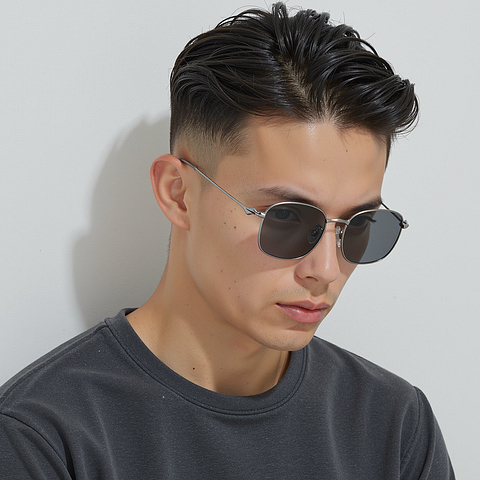 Lenskart Silver Full Rim Square right side
