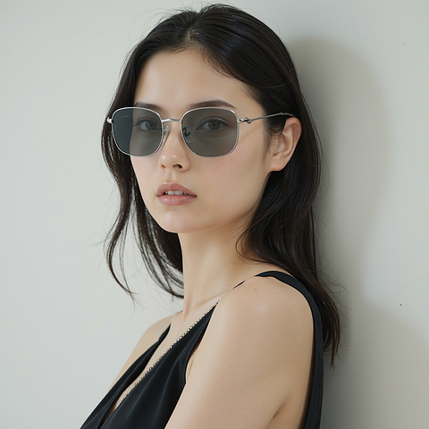 Lenskart Silver Full Rim Square left side