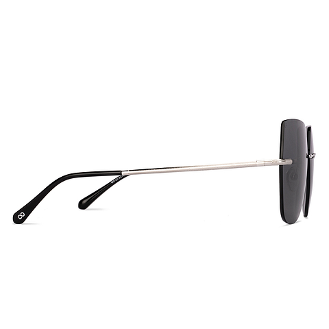 Lenskart Silver Rimless Cat Eye left side