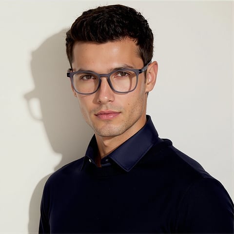 Lenskart Hustlr READERS GreyStone Full Rim Square left side