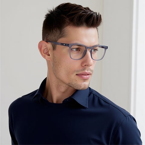 Lenskart Hustlr READERS GreyStone Full Rim Square right side