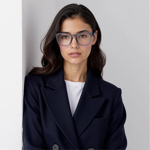 Lenskart Hustlr READERS GreyStone Full Rim Square right side