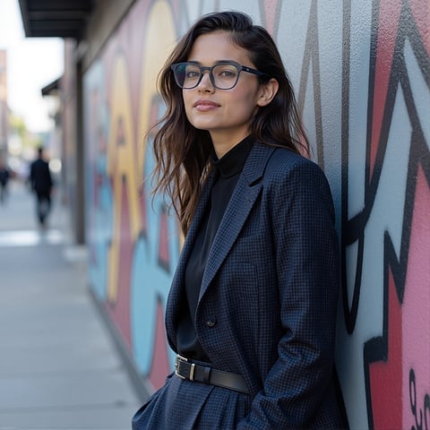 Lenskart Hustlr READERS GreyStone Full Rim Square right side