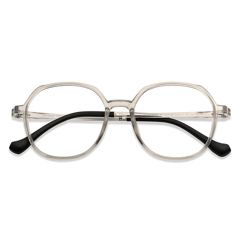 Lenskart Air Gray Transparent Full Rim Geometric left side