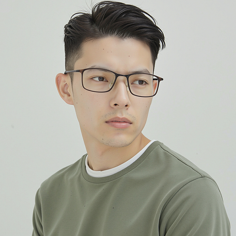Lenskart Air Online Gray Transparent Full Rim Rectangle right side