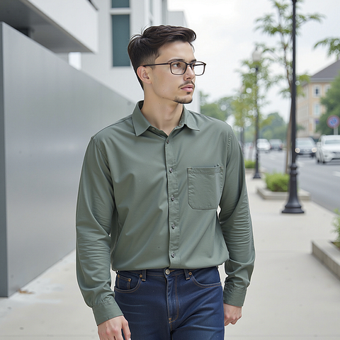 Lenskart Air Online Gray Transparent Full Rim Rectangle left side