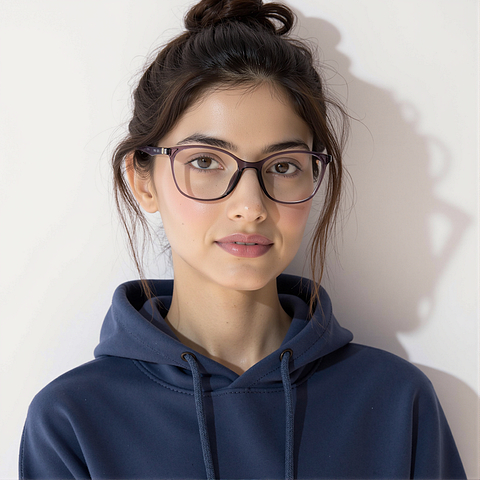 Lenskart Air Gray Transparent Full Rim Cat Eye left side Lenskart Air Gray Transparent Full Rim Cat Eye left side