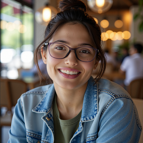 Lenskart Air Gray Transparent Full Rim Cat Eye left side Lenskart Air Gray Transparent Full Rim Cat Eye left side