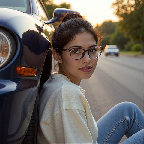 Lenskart Air Gray Transparent Full Rim Cat Eye right side Lenskart Air Gray Transparent Full Rim Cat Eye right side