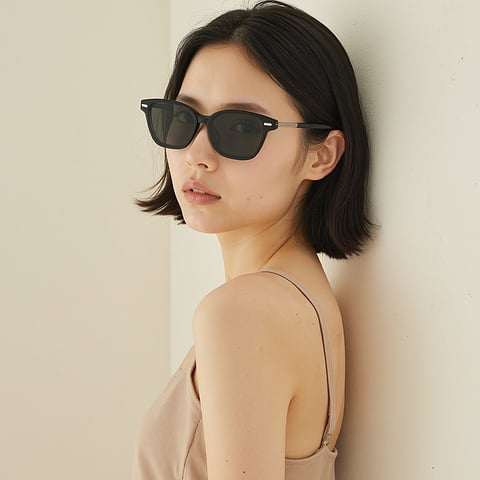 Lenskart STUDIO Gray Transparent Full Rim Cat Eye right side
