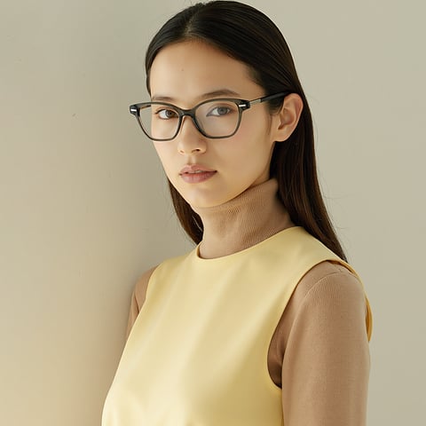 Lenskart STUDIO Gray Transparent Full Rim Cat Eye left side