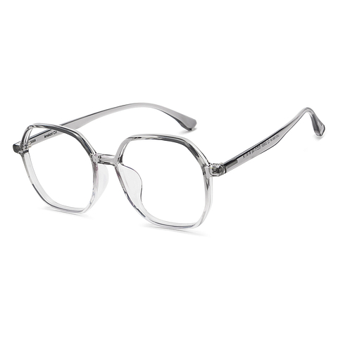 Lenskart Air Gray Transparent Full Rim Geometric left side