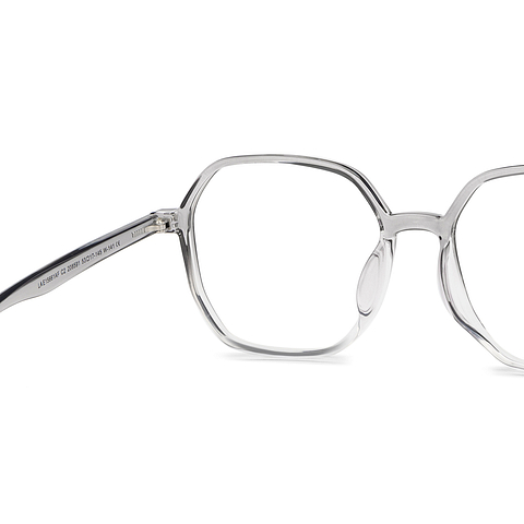 Lenskart Air Gray Transparent Full Rim Geometric right side