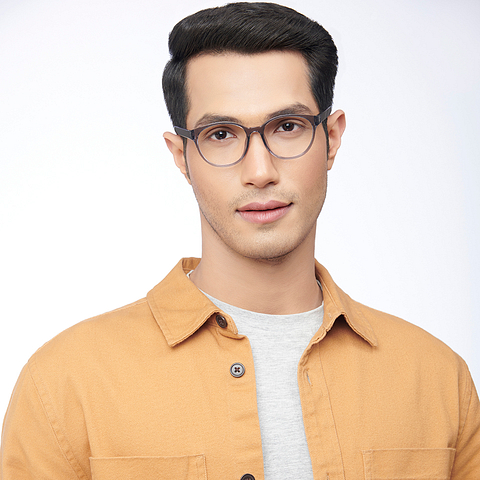 Lenskart Air Online Gray Transparent Full Rim Square left side