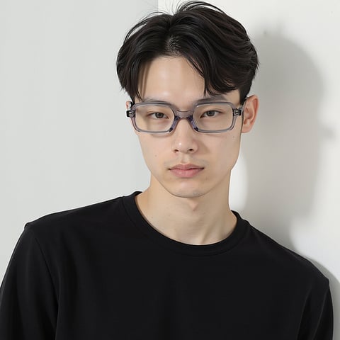 Lenskart Gray Transparent Full Rim Rectangle right side