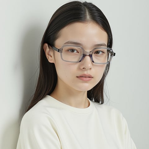 Lenskart Gray Transparent Full Rim Rectangle right side