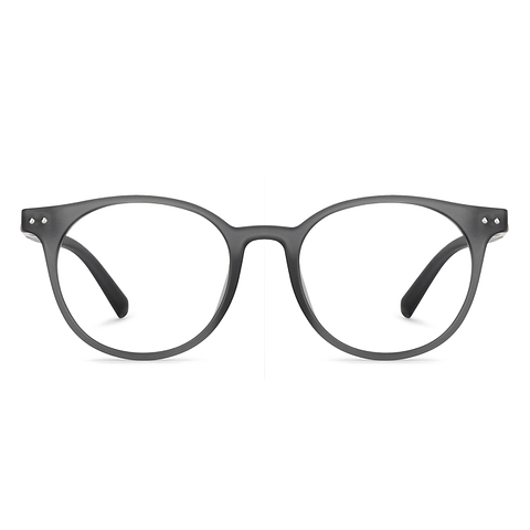 Lenskart Air Online Grey Transparent Full Rim Round left side