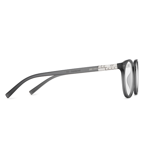 Lenskart Air Online Grey Transparent Full Rim Round left side