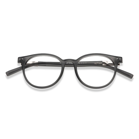 Lenskart Air Online Grey Transparent Full Rim Round left side