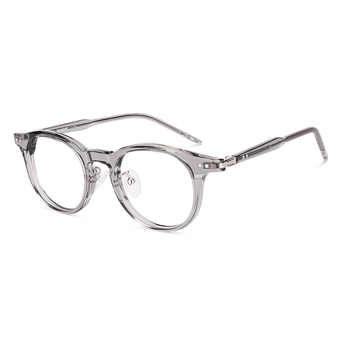 Lenskart Gray Transparent Full Rim Round left side
