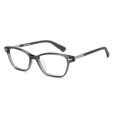 Lenskart STUDIO Gray Transparent Full Rim Cat Eye left side