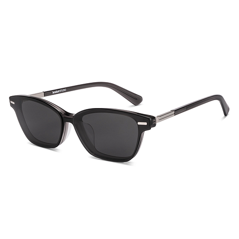 Lenskart STUDIO Gray Transparent Full Rim Cat Eye right side