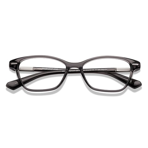 Lenskart STUDIO Gray Transparent Full Rim Cat Eye left side