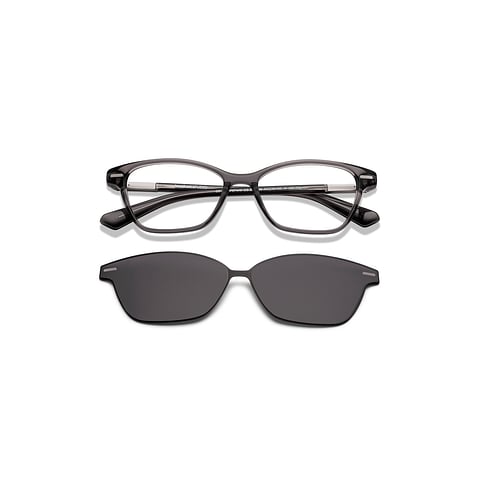 Lenskart STUDIO Gray Transparent Full Rim Cat Eye left side