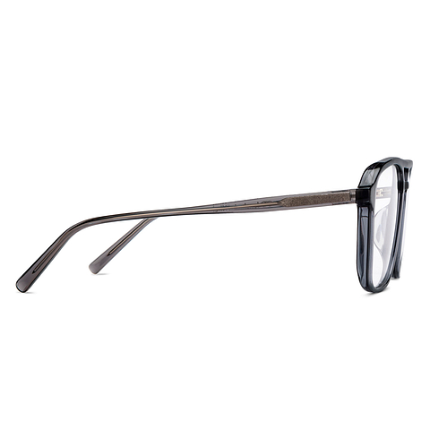 Lenskart Gray Transparent Full Rim Aviator left side