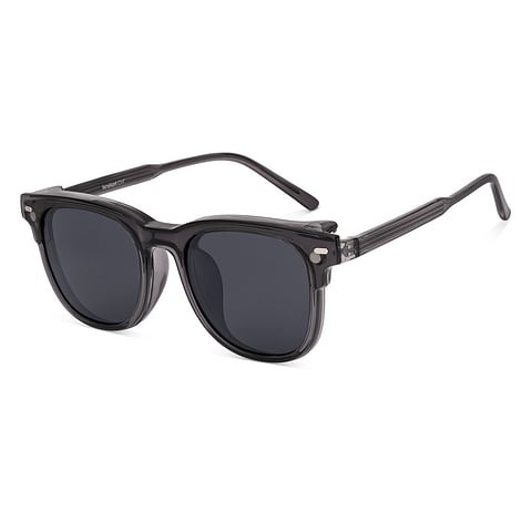 Lenskart Air Gray Transparent Full Rim Square left side