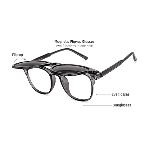 Lenskart Air Gray Transparent Full Rim Square right side