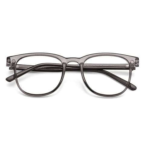 Lenskart Air Gray Transparent Full Rim Square left side