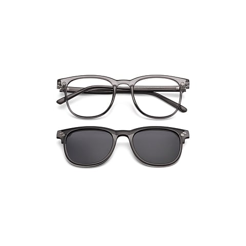 Lenskart Air Gray Transparent Full Rim Square right side