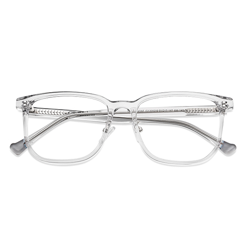 Lenskart Gray Transparent Full Rim Square left side