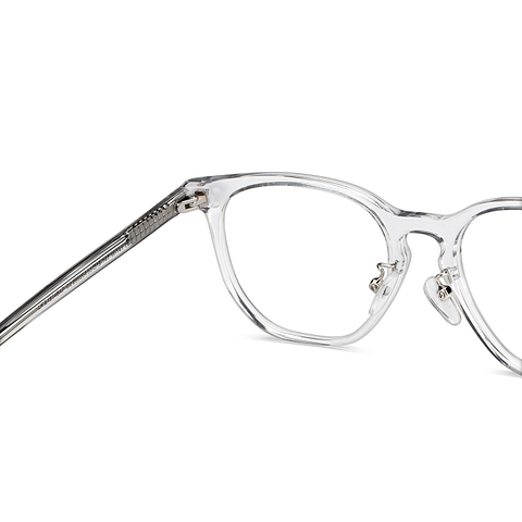 Lenskart Gray Transparent Full Rim Square left side