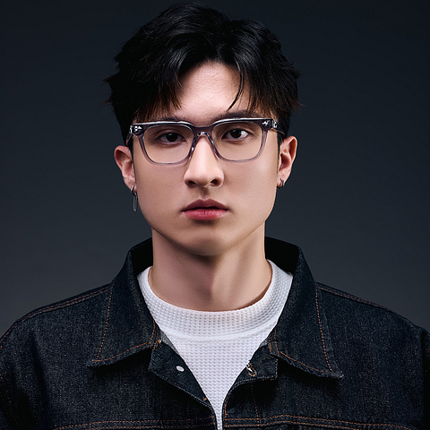 Lenskart STUDIO Gray Transparent Full Rim Square right side